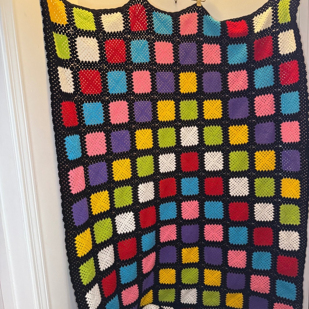 Granny Square Crochet Afghan